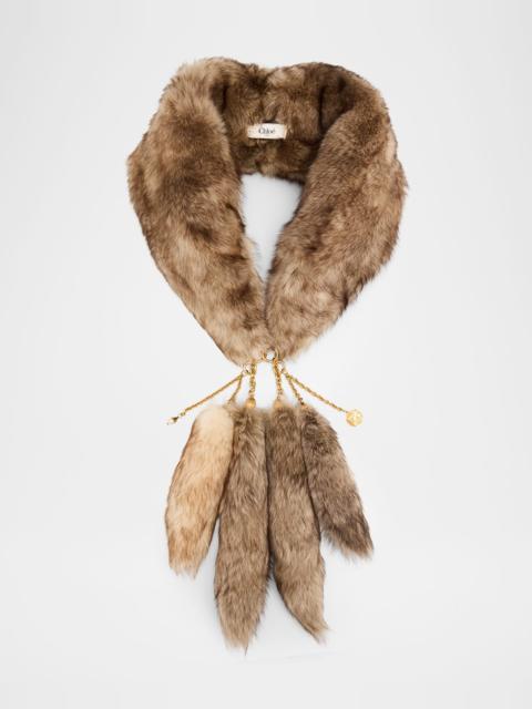 See by Chloé The Treasure Tails Shearling Scarf