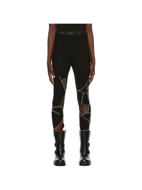 Yohji Yamamoto Black Elastic Cut-Out Leggings