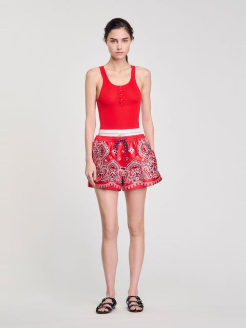 Sandro RIB KNIT VEST TOP