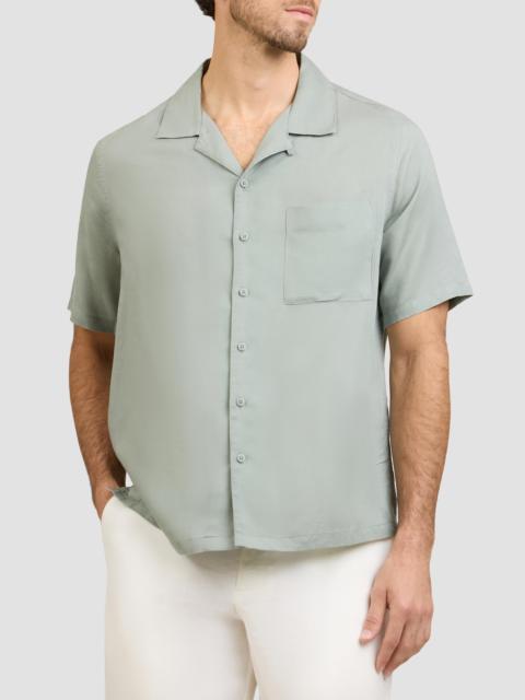 onia Men's Air Linen-Blend Camp Shirt - Elm