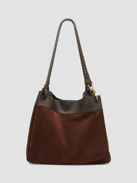 Bottega Veneta Women's Maxi Parachute Leather & Suede Tote Bag - Brown Fondant