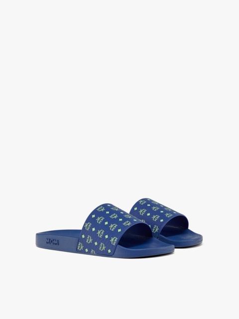 MCM Monogram Print Rubber Slides