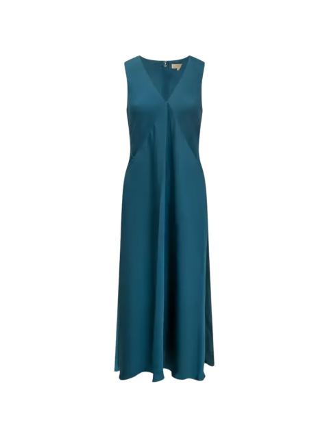 MICHAEL KORS V-neck satin midi dress