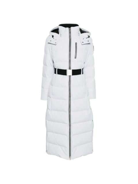 MOOSE KNUCKLES logo-appliquÃ© belted padded coat