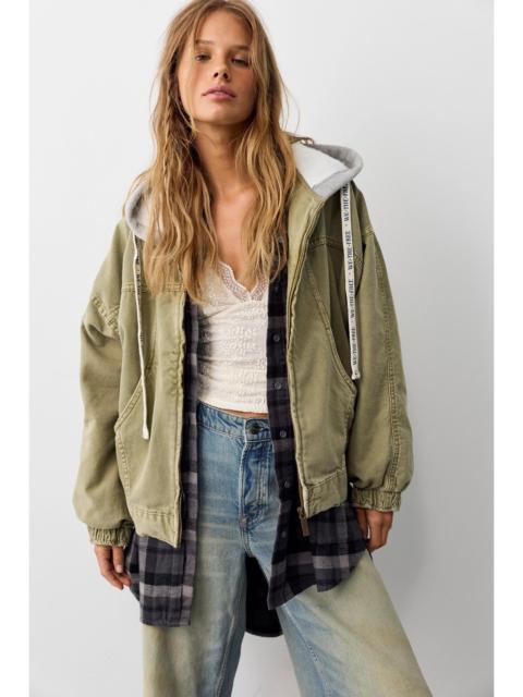 FREE PEOPLE We The Free Iggy Hooded Denim Jacket