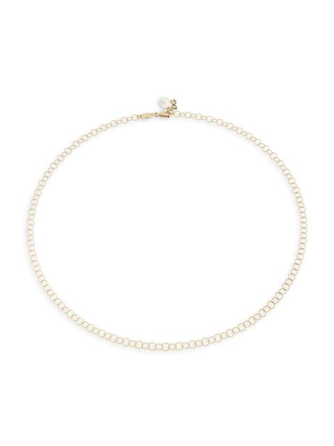 Dolce & Gabbana Women's 18K Gold & Pearl Cable Chain Necklace - Yellow Gold