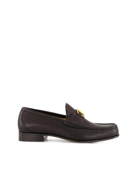 BLACK VLOGO SIGNATURE MOCCASINS SLIP-ON
