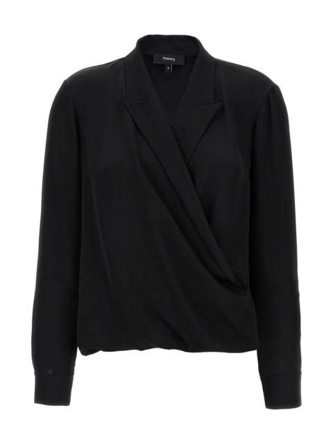 Theory 'PK Label Wrap' blouse