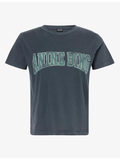ANINE BING Shelley Logo-Print Cotton T-Shirt