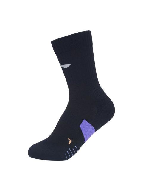 Li-Ning Li-Ning Professional Mid-Crew 3M Athletic Running Socks 'Black' AWSS421-1