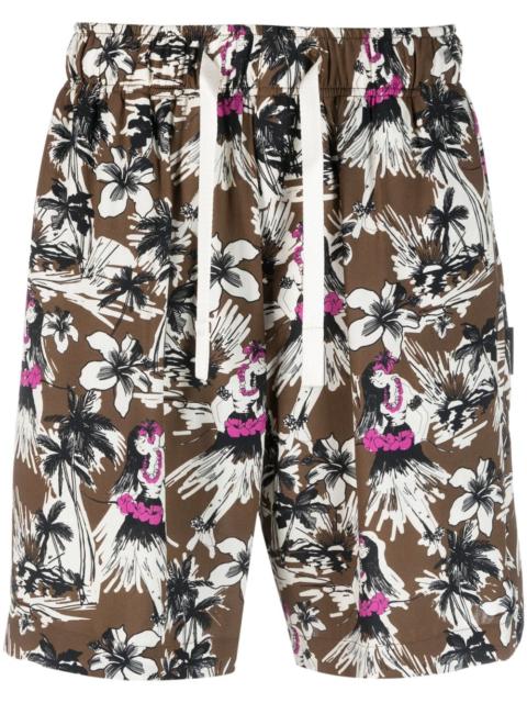 Palm Angels all-over graphic-print shorts