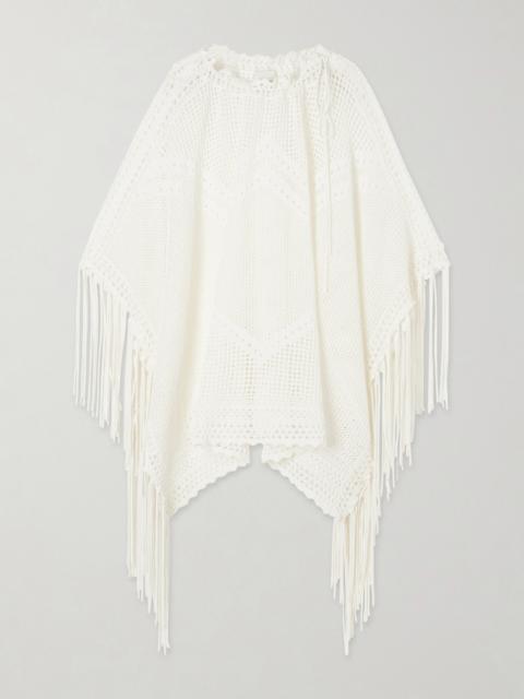 Isabel Marant Metilia Crocheted Fringed Cotton Top
