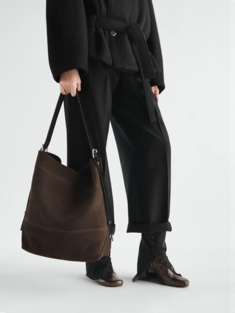 Lemaire BELTED TOTE BAG IN ALPACA NUBUCK