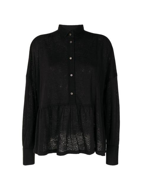 Forme D'Expression gathered-detail long-sleeved blouse