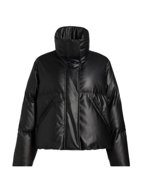 MM6 Maison Margiela Women's Faux Leather Down Jacket - Black