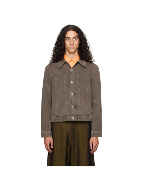Omar Afridi Brown Axes Denim Jacket