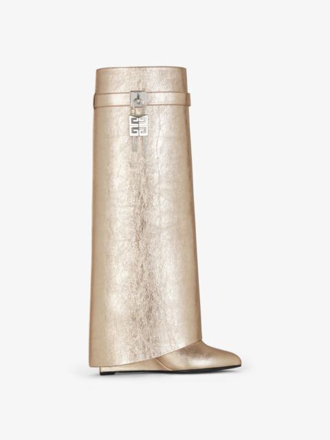 Givenchy SHARK LOCK BOOTS IN LAMINATED LEATHER