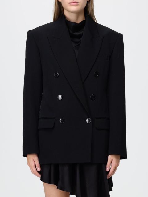 Isabel Marant ISABEL MARANT Double-Breasted Wool Blazer with Oversized Shoulders