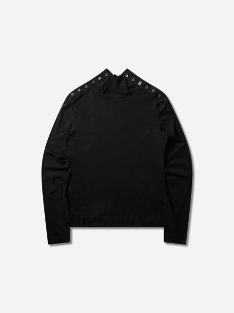Dries Van Noten Men's Turtleneck Button Sweater Black