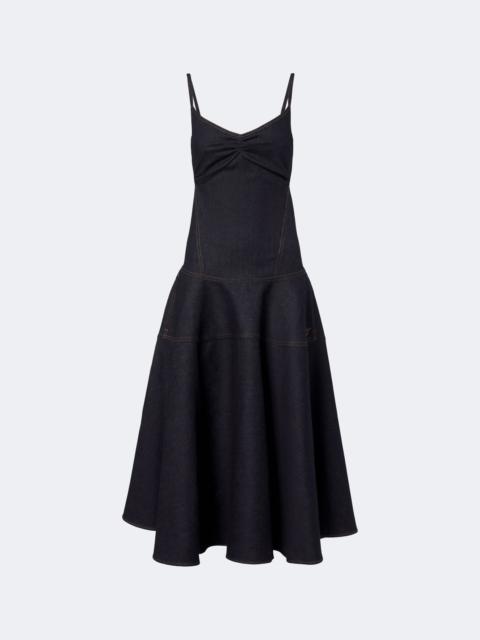 JACQUEMUS Pina de-Nîmes gathered denim midi dress
