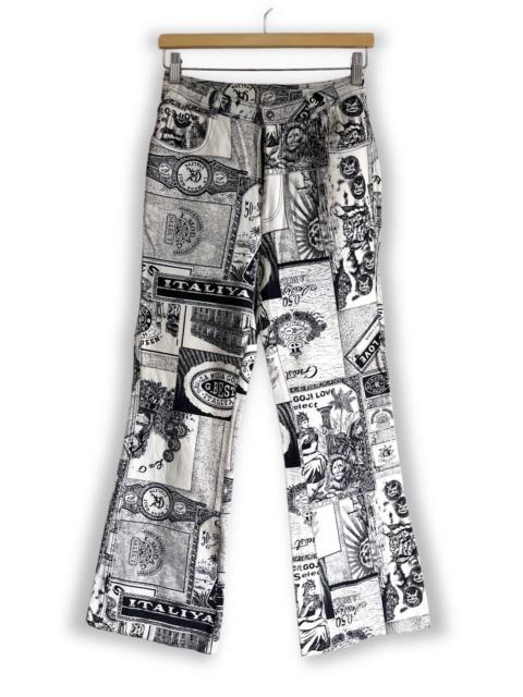 Other Designers Hysteric Glamour × If Six Was Nine × Vintage - Vintage Italy Printed Flare Denim Stretchable