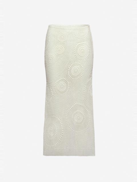 MAGDA BUTRYM Crochet midi skirt in cream
