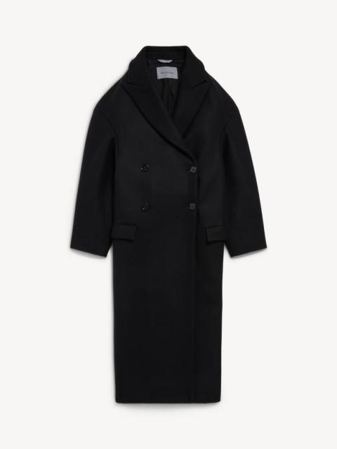 BALENCIAGA Women's Maxi Stola Coat in Black
