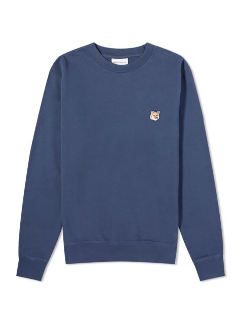 Maison Kitsune Fox Head Patch Crew Sweat