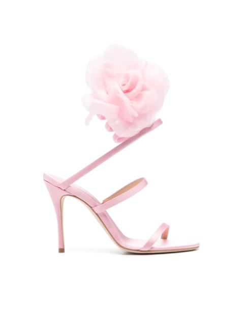 MAGDA BUTRYM 105mm spiral satin sandals