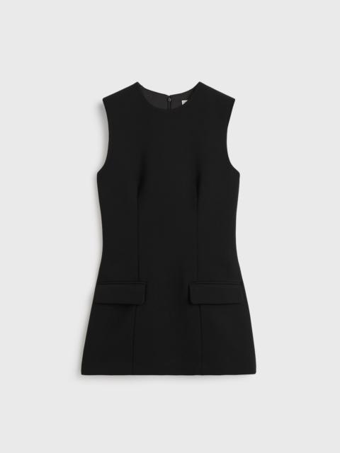 Sleeveless pocket top black