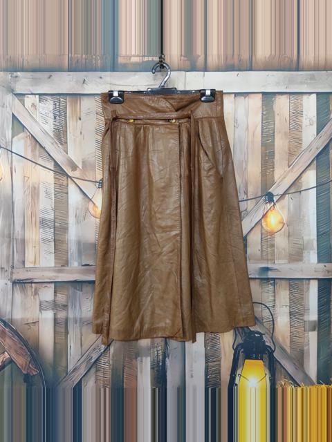 Other Designers Vintage - LEDASPAIN Sheepskin Lined Leather Skirt