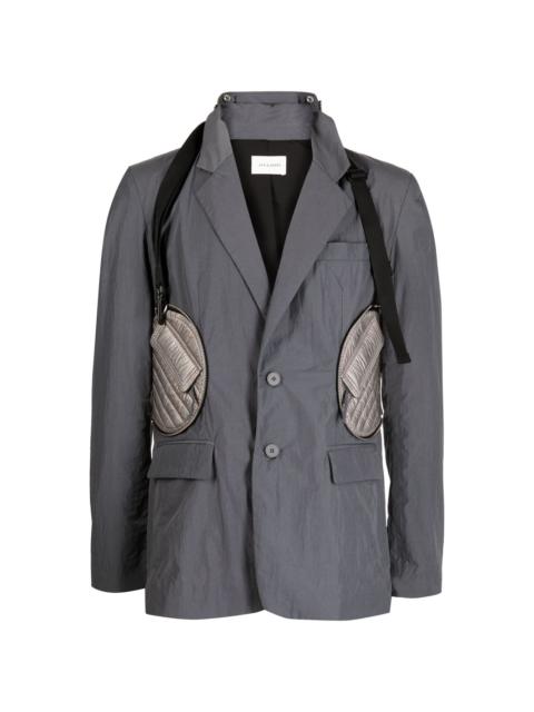 Packable single-breasted blazer