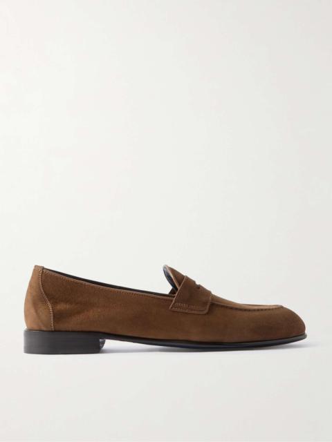 Brioni Suede Penny Loafers
