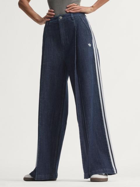 adidas Originals DENIM PLEATS WIDE LEG PANTS