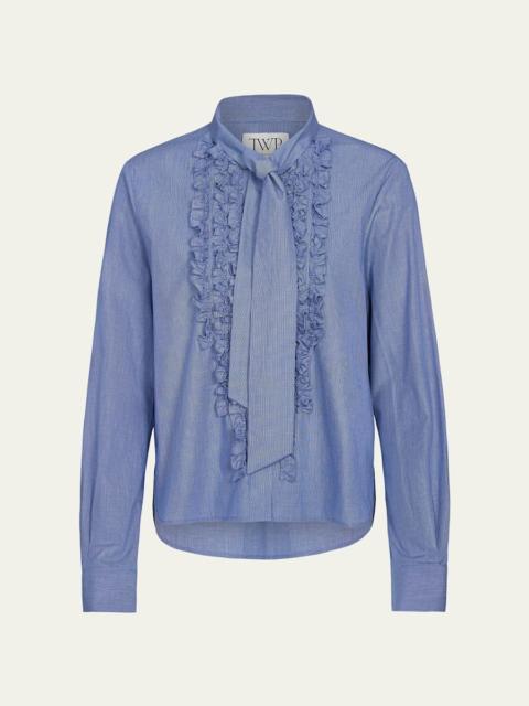 TWP Connor Top in Micro Check