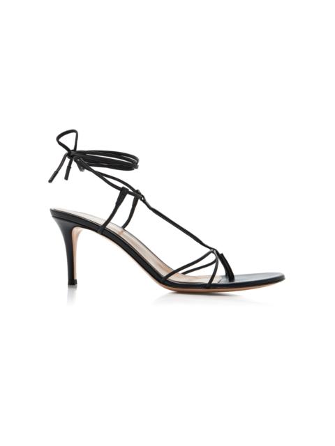 Gianvito Rossi Lace-Up Leather Sandals black