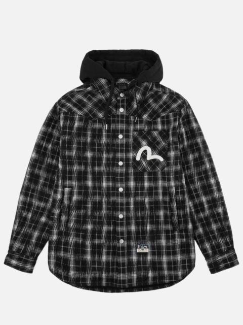 EVISU Needle Punch Checked Utility Parka