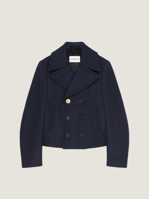 Givenchy CROPPED PEA COAT IN WOOL