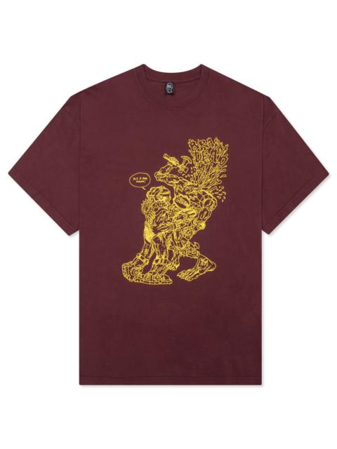 BRAIN DEAD KOGAN'S REVENGE T-SHIRT - MAROON