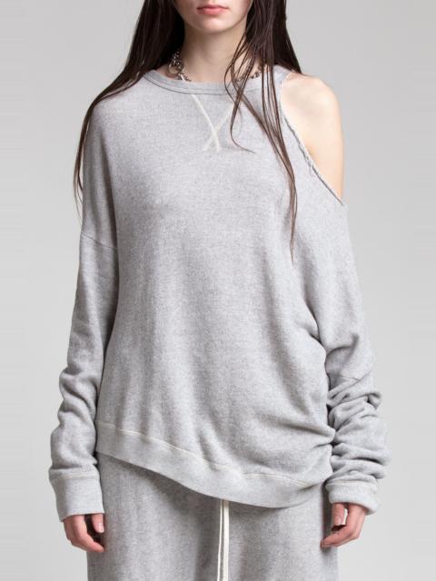 R13 DISTORTED SWEATSHIRT - HEATHER GREY