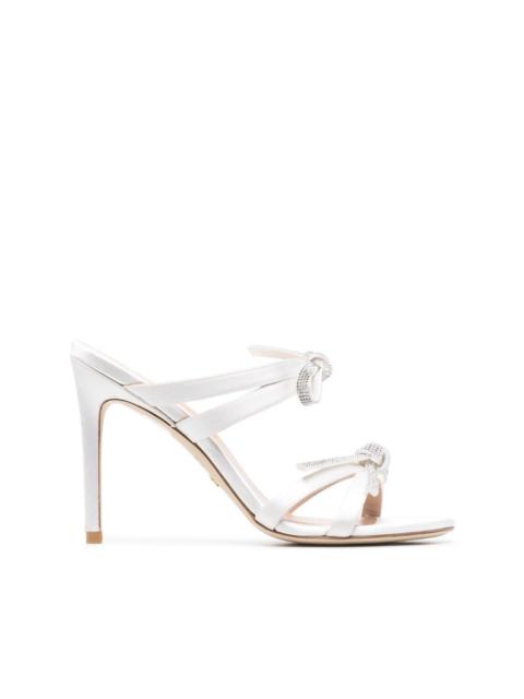 Stuart Weitzman bow-detail slip-on 100mm sandals