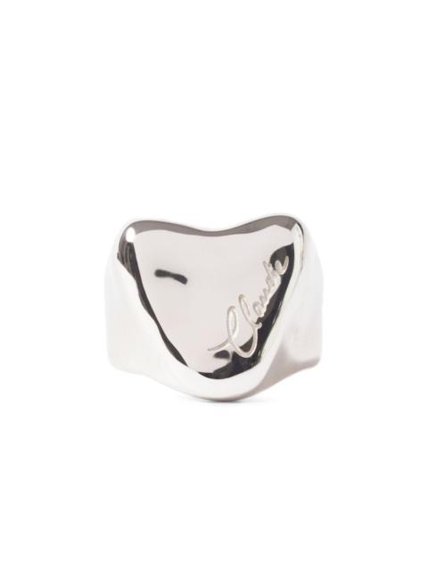Claudie Pierlot engraved-logo ring
