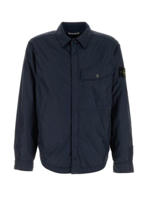 Stone Island Navy blue nylon padded jacket