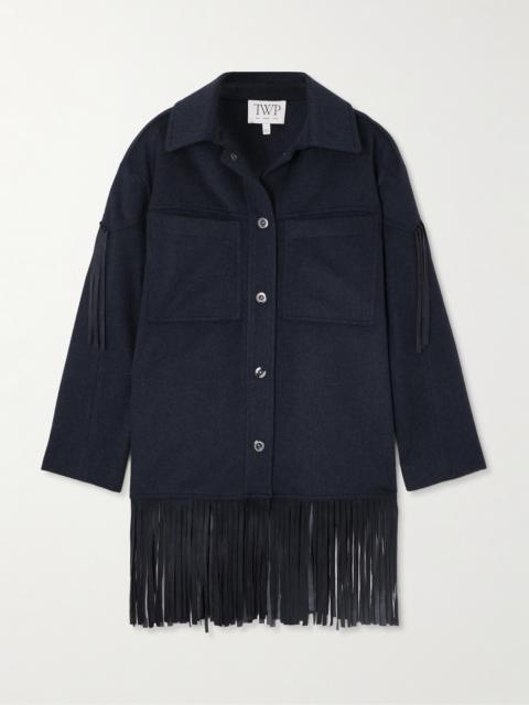 TWP Midnight Cowboy Fringed Suede-trimmed Cashmere Jacket