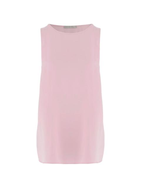 Allude round-neck sleeveless tank top
