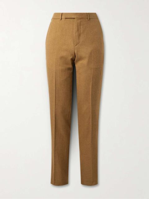 Straight-Leg Linen and Wool-Blend Twill Suit Trousers