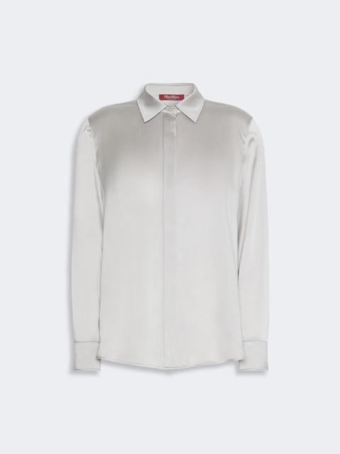 Max Mara XERO Mannish silk satin shirt - PEARL GREY