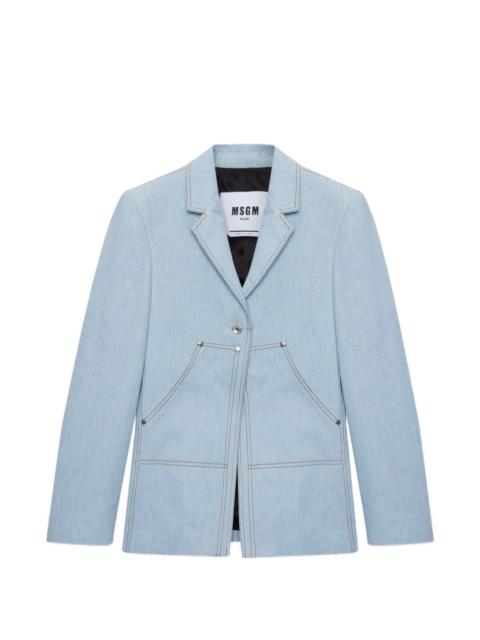 MSGM topstitch pocket denim jacket