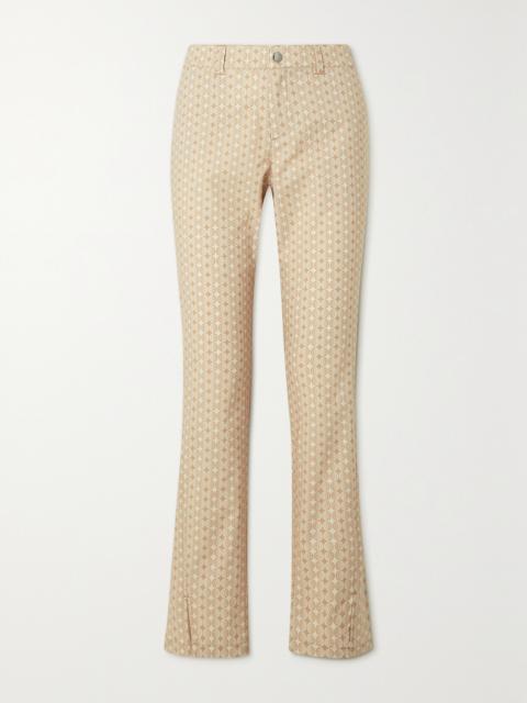 BOGNER Tesja Cropped Printed Shell Straight-leg Golf Pants