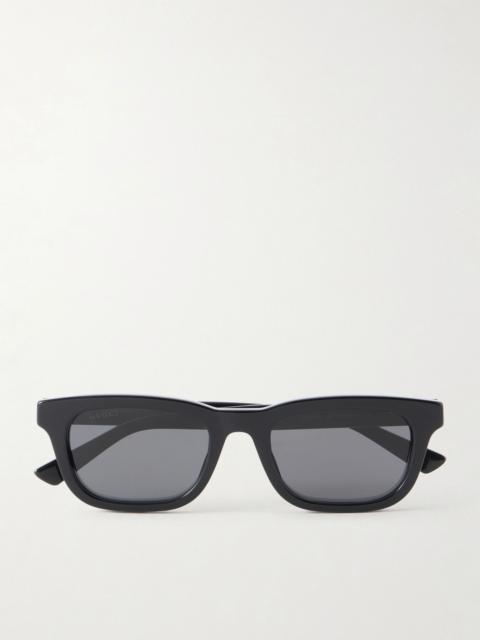 GUCCI The Wirecore Square-Frame Recycled-Acetate Sunglasses Black